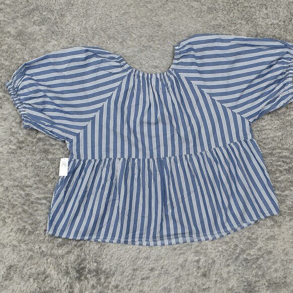 Old Navy Blue and White Striped Top - Picture 5 of 8